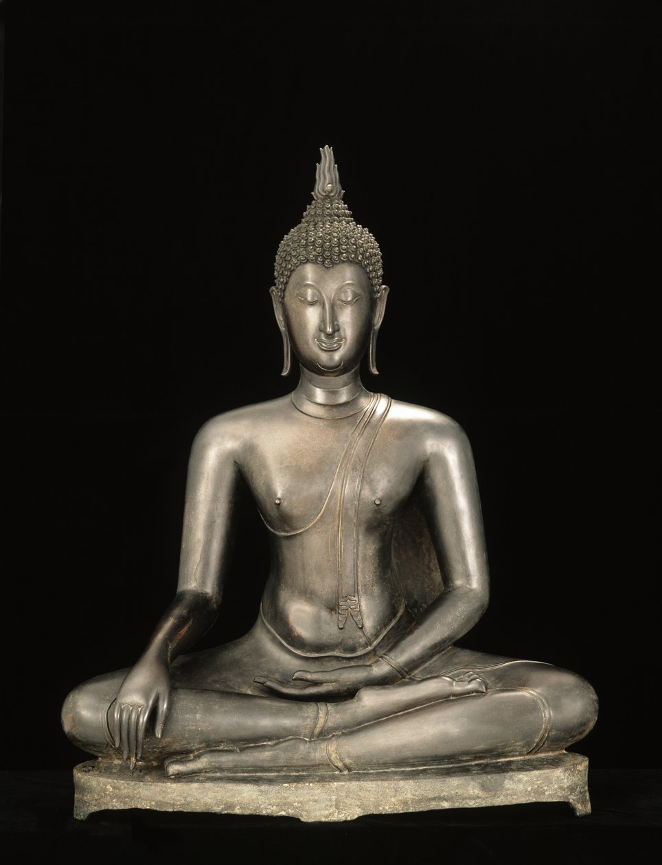 Buddha, lykkelig periode (bronse) av Thai School