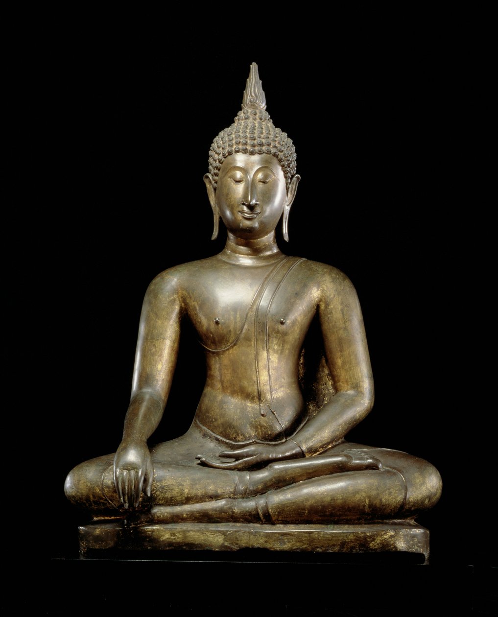 Buddha i seiersøyeblikket, Sukhothai-stil (blybronse) av Thai School