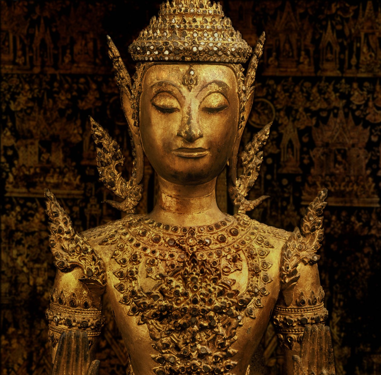 Buddha stående i Abhaya mudra, Rattanakosin-stil, midten av 1800-tallet (bronse) av Thai School