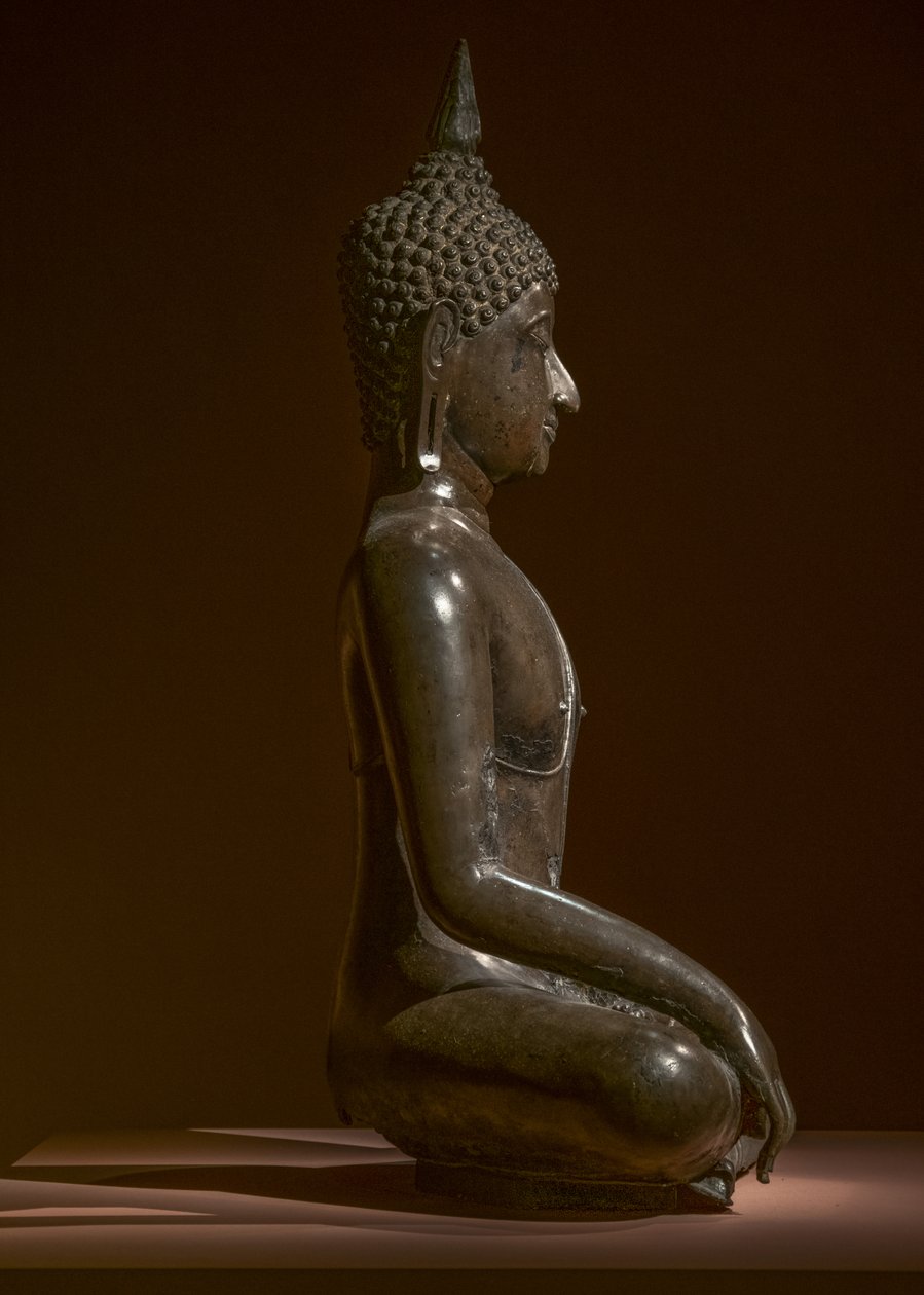 Maravijaya Buddha. Thailand. Andre halvdel av det 15. Utskjæring av Thai School