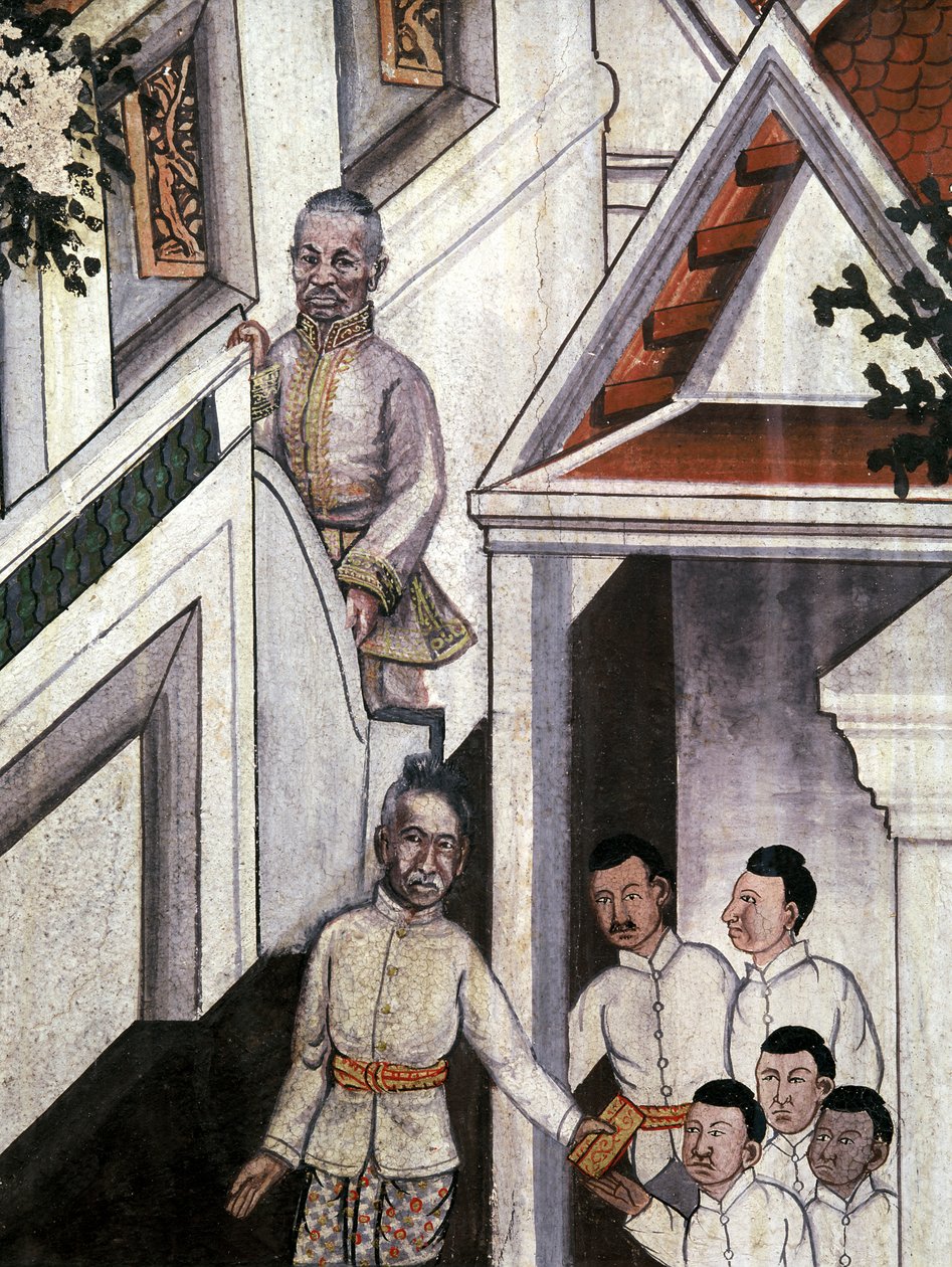 Portrett av kong Mongkut etter fotografier (veggmaleri) av Thai School