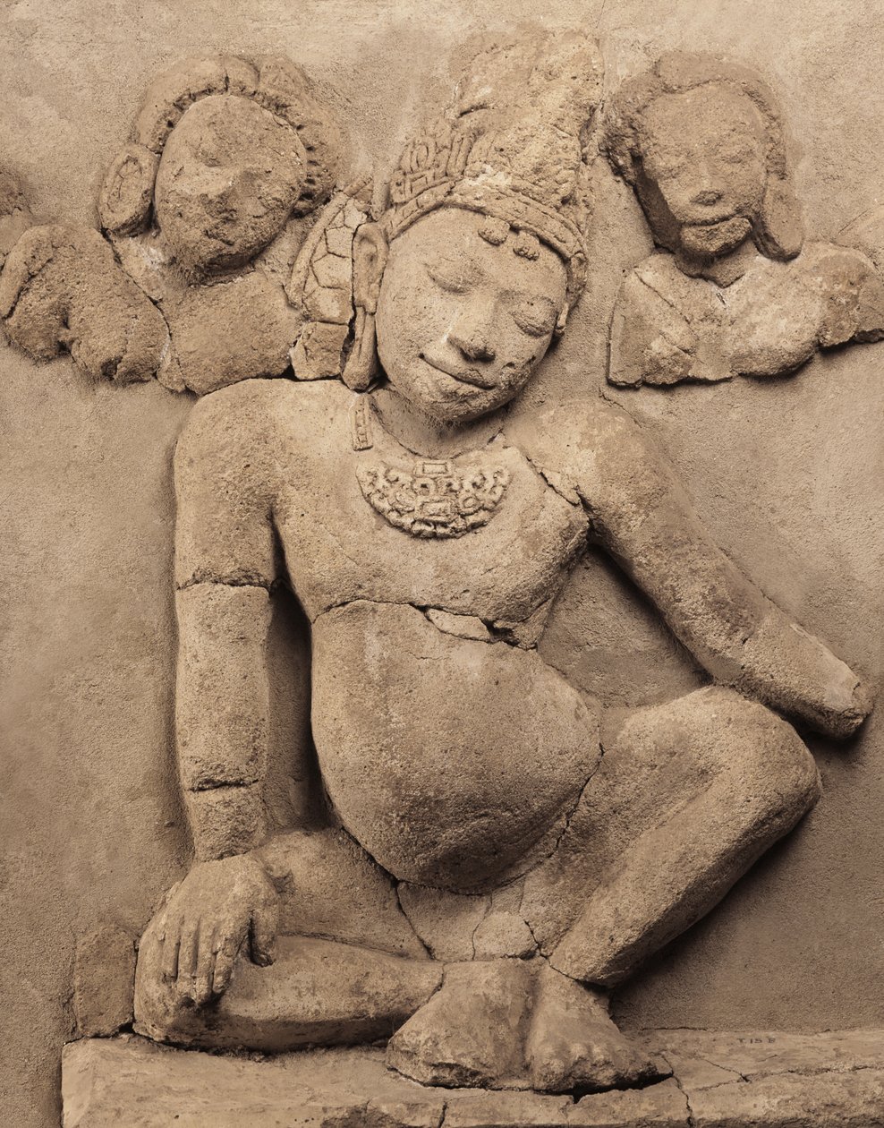 Relieff, fra Chedi Chula Pathom, Dwaravati School (stucco) av Thai School