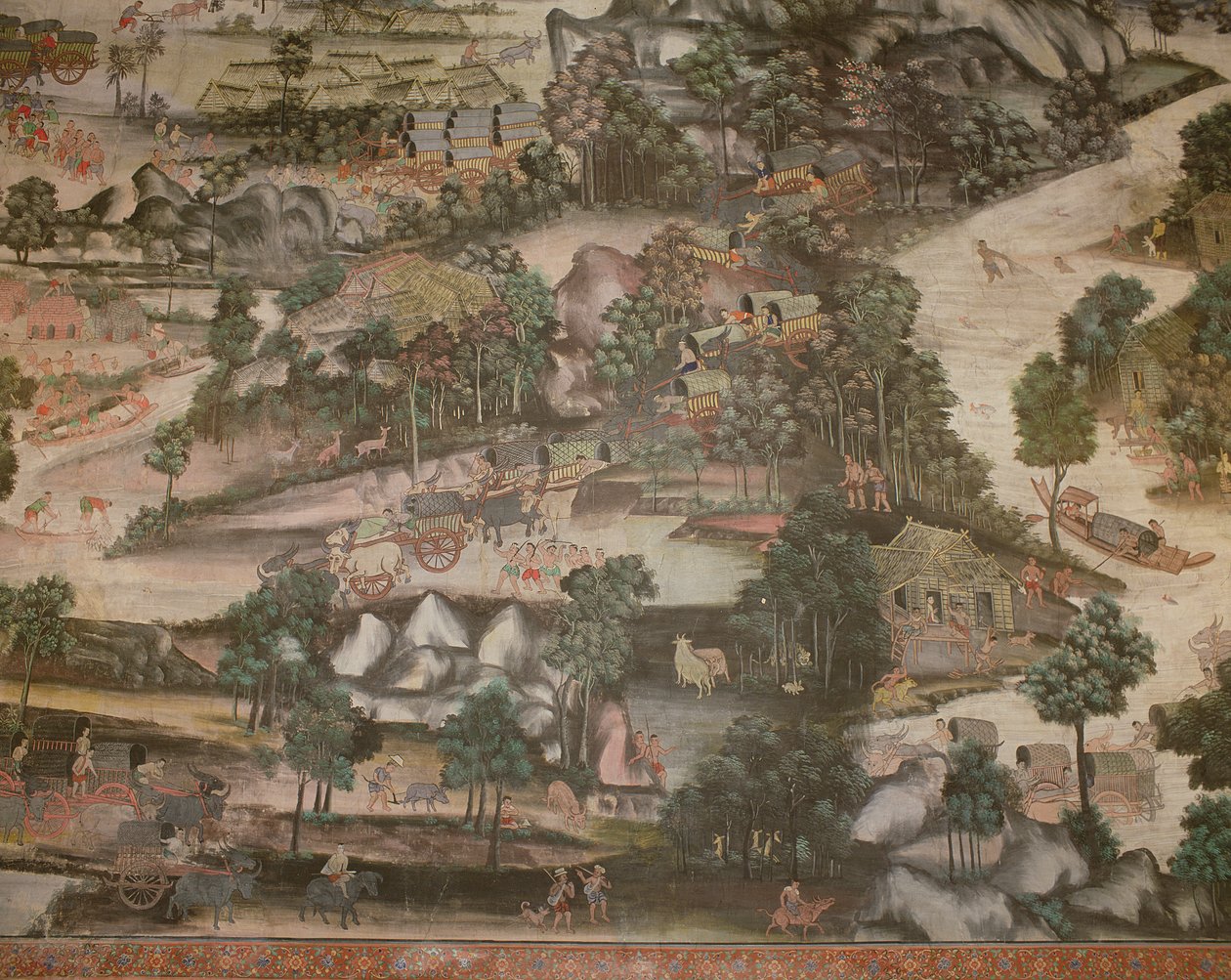 Wirharn Sasada, Life in the countryside, Wat Bowonniwet Vihara  av Thai School