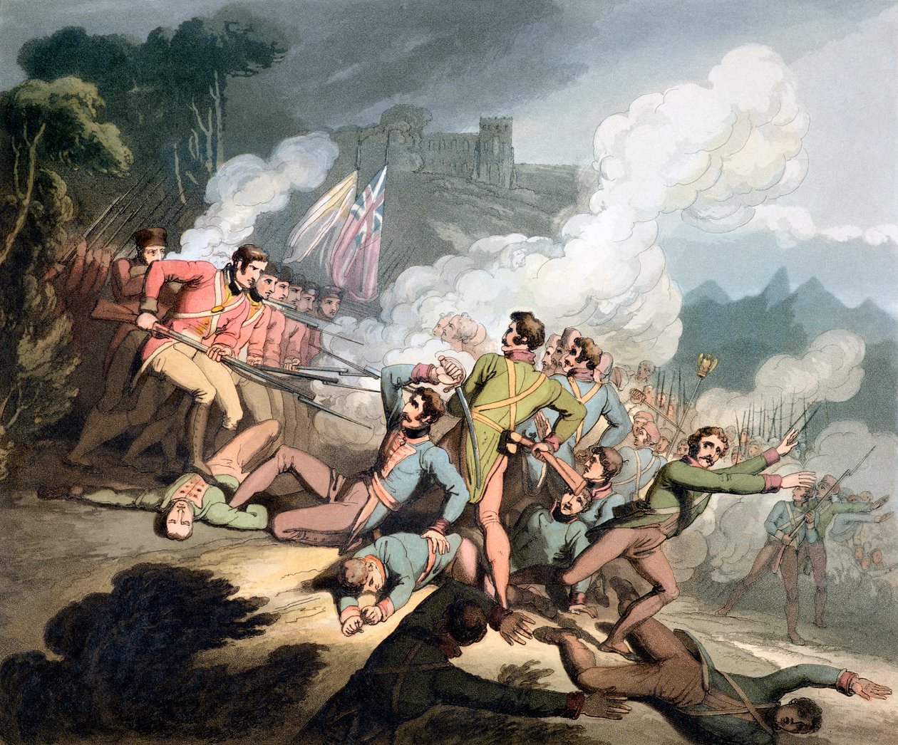 Slaget ved Busaco, Portugal, 27. september 1810 1819 av Thales Fielding