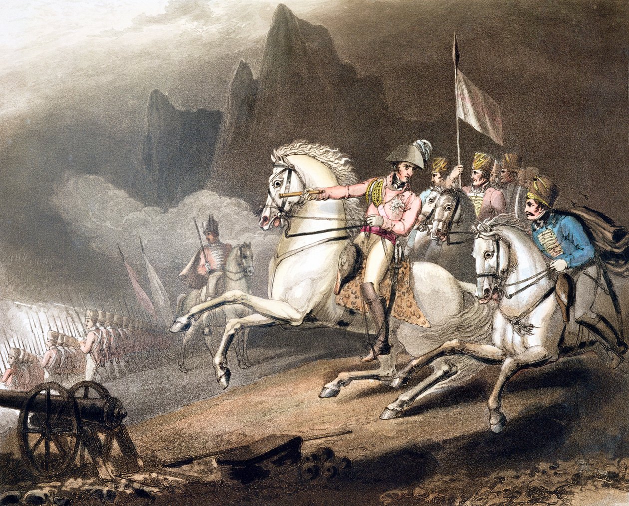 Slaget ved Pyreneene, Spania, 28. juli 1813 1819 av Thales Fielding