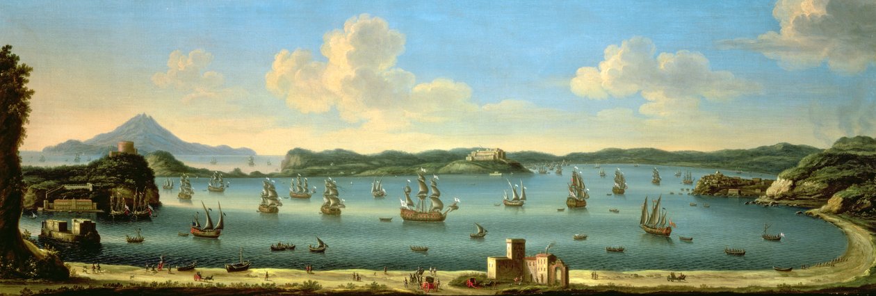 Pozzuolibukten med Ischia i det fjerne 1740 av The Metropolitan Master