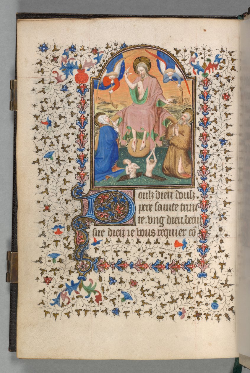 Timebok Bruk av Paris: Fol. 204v, siste dom, ca. 1420. av The Bedford Master