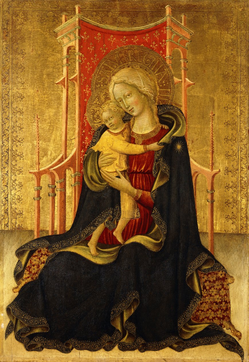 Ydmykhetens Madonna av The Master of the Carrand Tondo