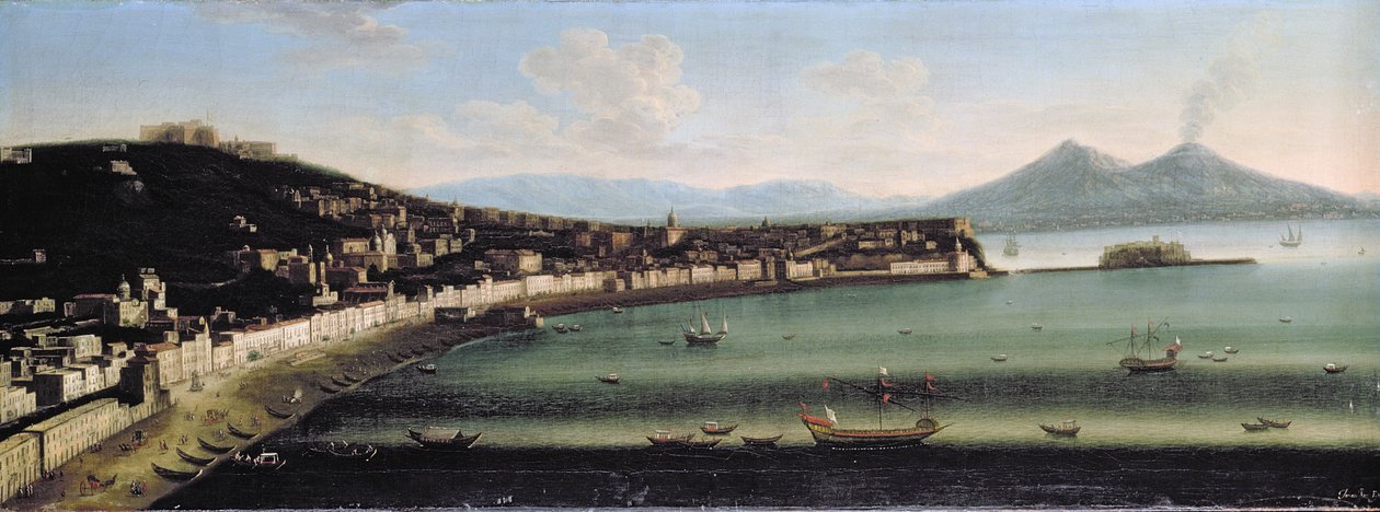Napolibukta fra vest, 1710 av The Metropolitan Master