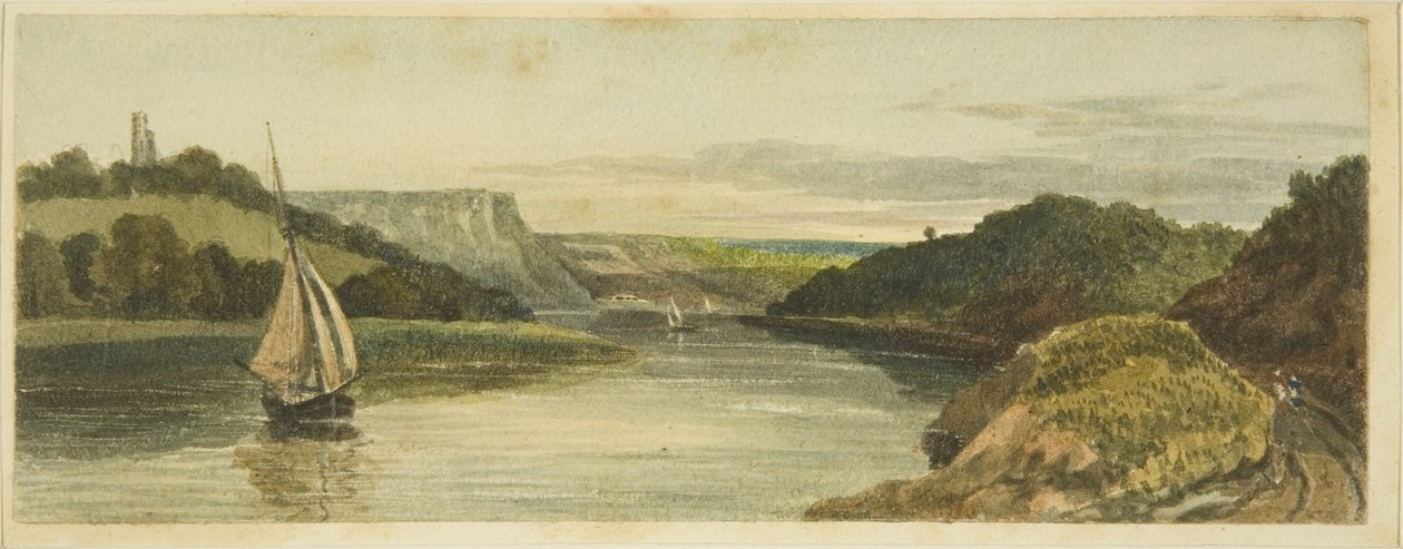 The Avon under Sea Walls, ca. 1820 (blyant og akvarell på papir) av The Rev. John Eagles