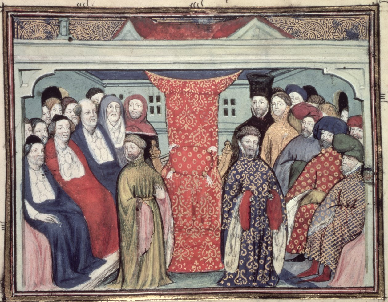 Harl 1319 f.57 The Parliament at Westminster deposes Richard II and proclaims the Duke of Lancaster King Henry IV   1350277   no       norwegian Successfully Translated  Original: Mythological Scene Translat: Mythological Scene 1311223 no norwegian Success av The Virgil Master