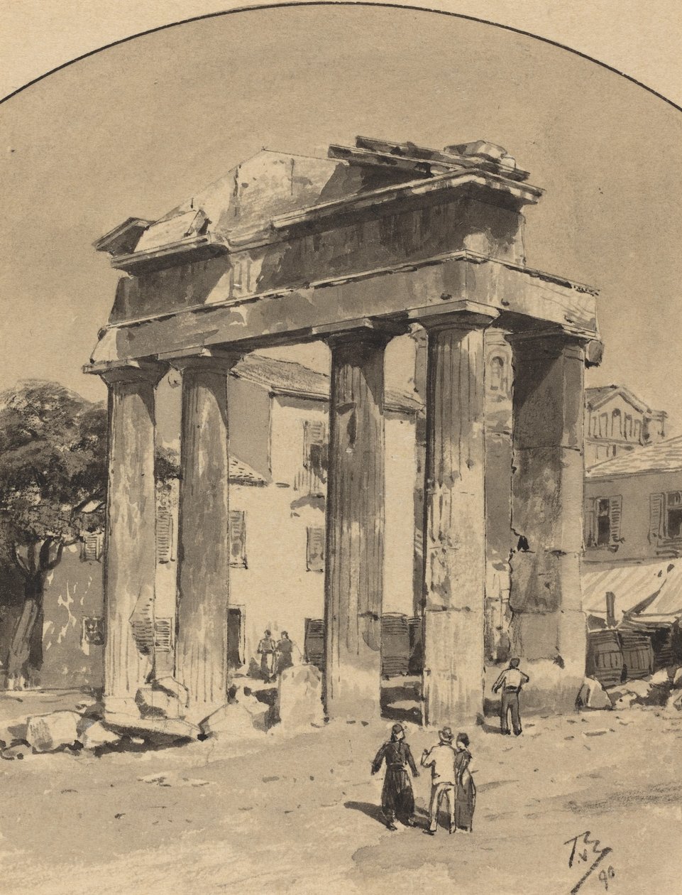 Den gamle markedsporten, 1890. av Themistocles von Eckenbrecher