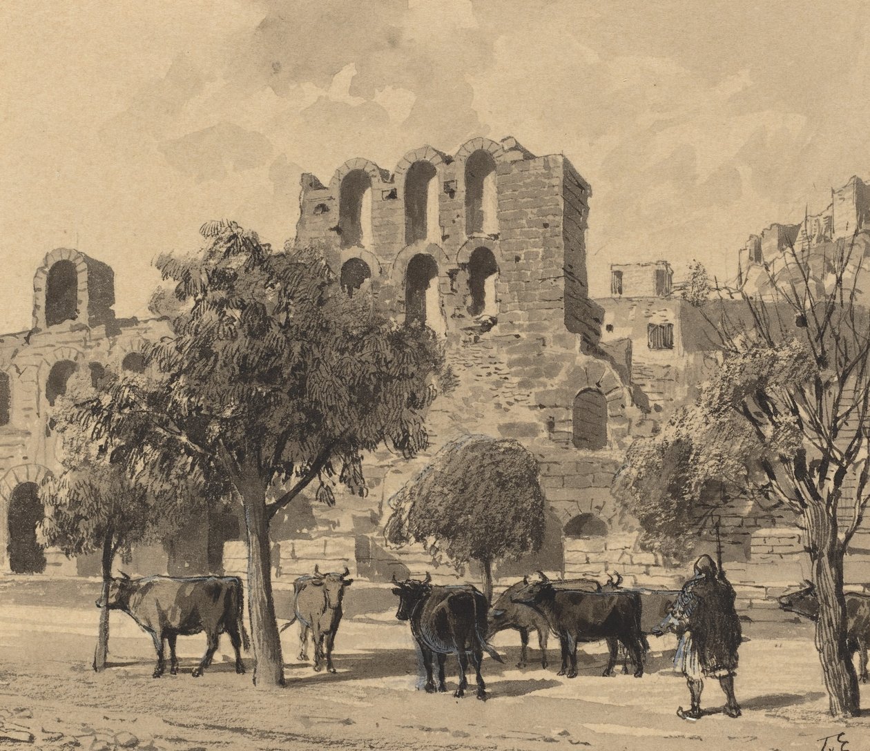 Teater til Herodes Atticus av Themistocles von Eckenbrecher