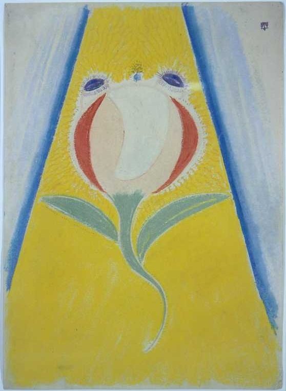 Sammensetning med blomst av Theo van Doesburg