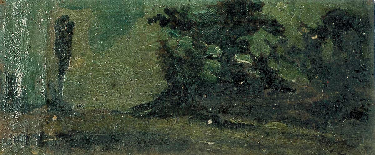 Landskap i skumringen av Theo van Doesburg