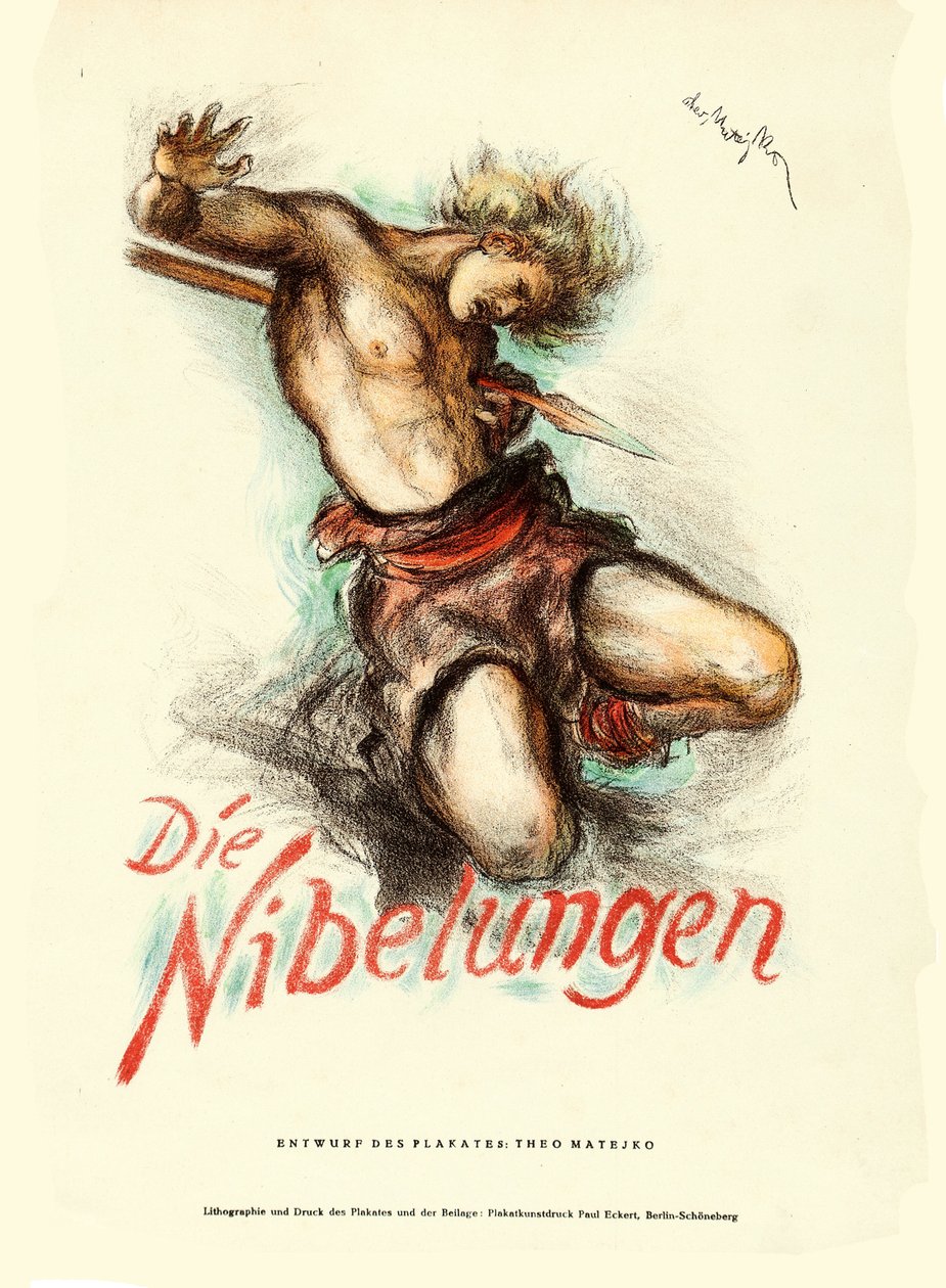 Filmplakat The Nibelungs: Siegfried av Fritz Lang, 1924. av Theo Matejko