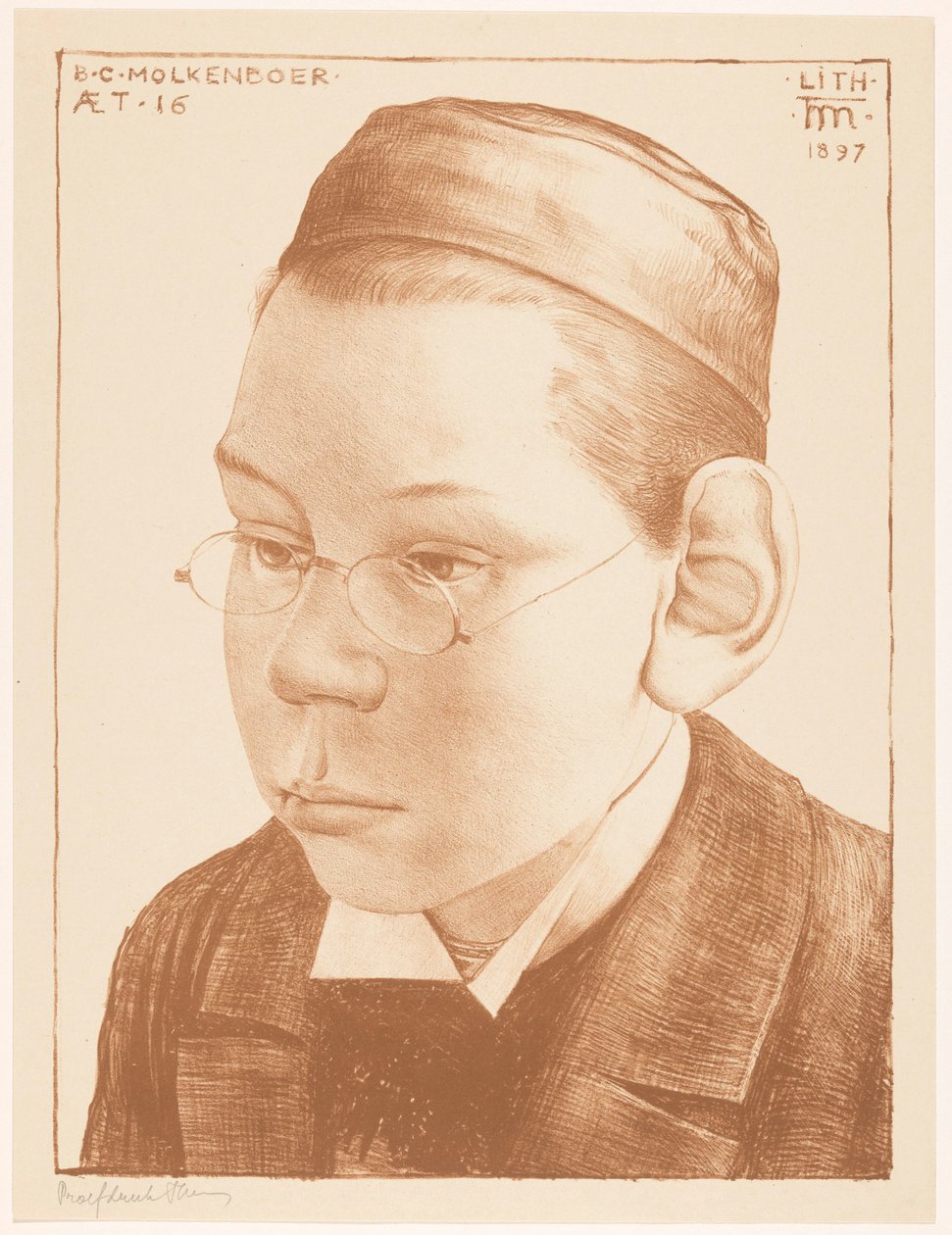 Portrett av Bernard Molkenboer av Theo Molkenboer