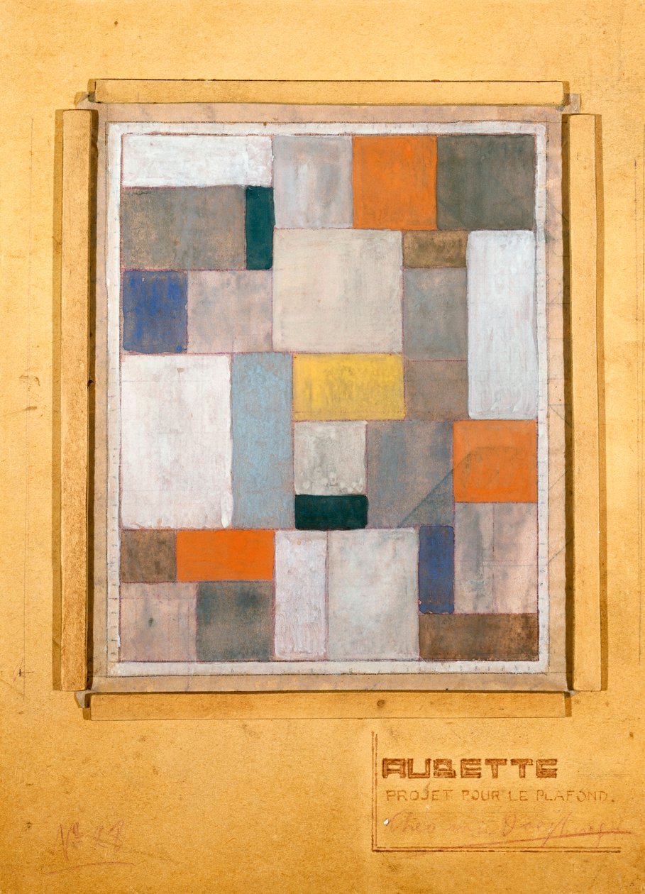 Aubette, design for scenen, for Le Plafond, 1926 av Theo van Doesburg