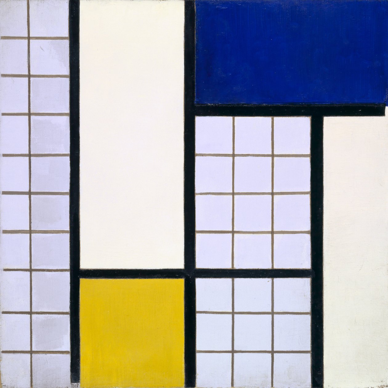 Komposisjon i halvtoner, 1928 av Theo van Doesburg