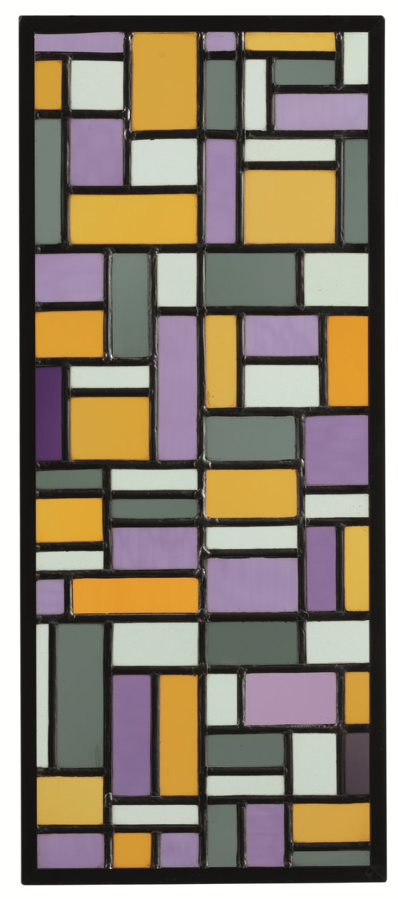 Farget glasssammensetning VIII av Theo van Doesburg