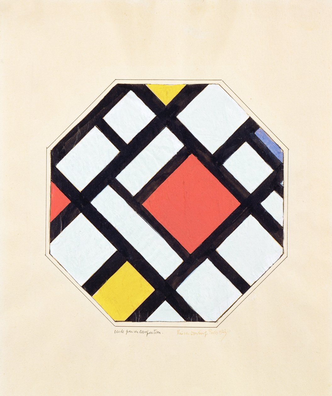 Studie for en komposisjon, 1923 av Theo van Doesburg