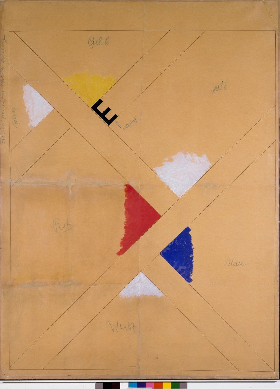 Uferdig plakat for Van Doesburg-utstillingen (blandet media av Theo van Doesburg