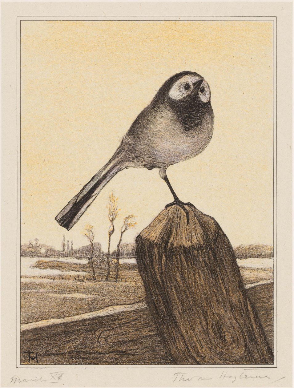 Løphale på stang av Theo van Hoytema (signed by artist)