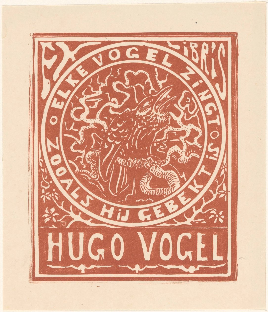 Ex libris av Hugo Vogel av Theo van Hoytema