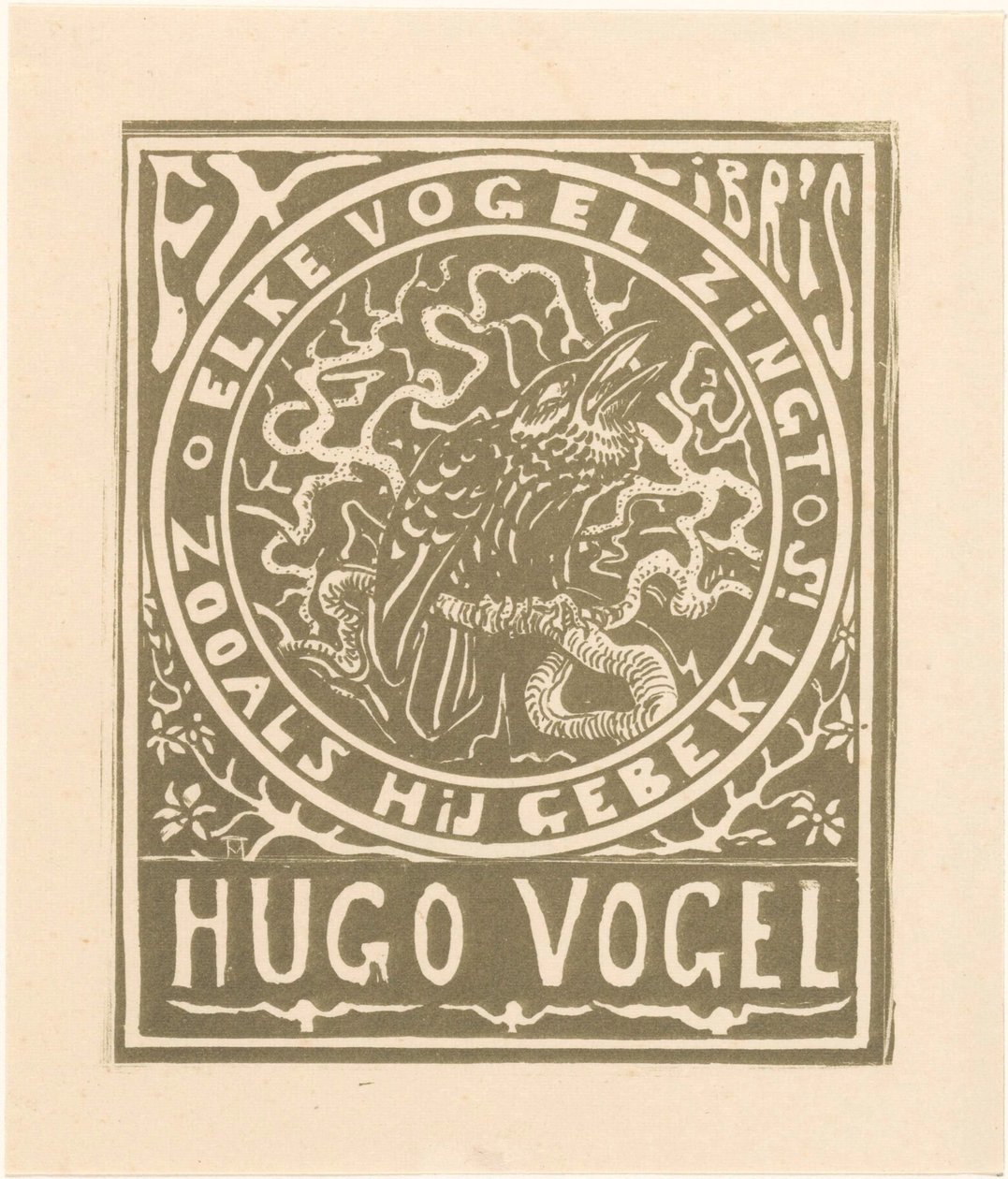 Ex libris av Hugo Vogel av Theo van Hoytema