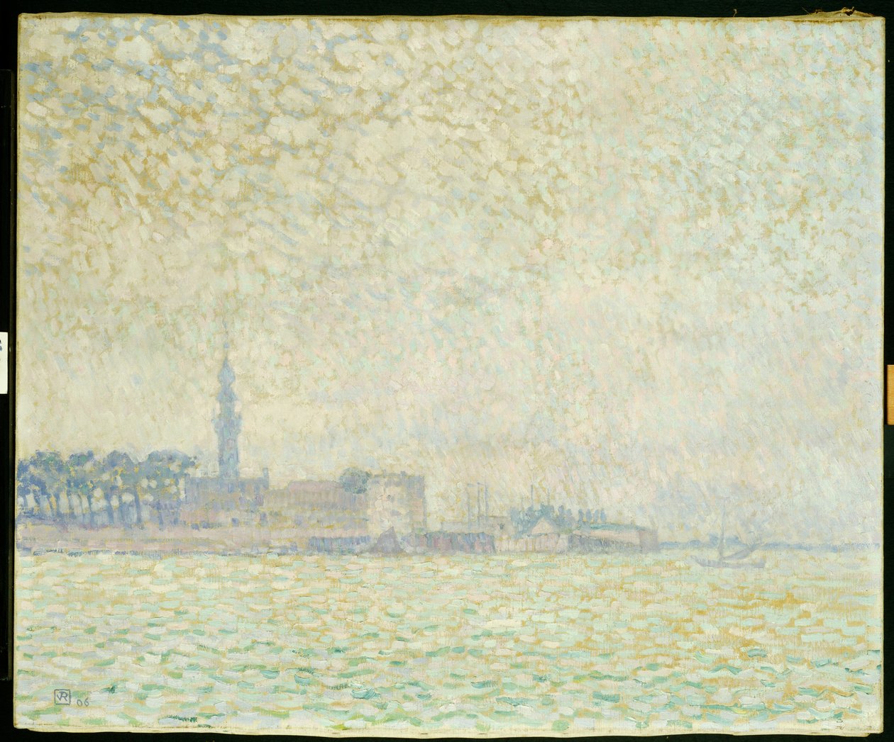 A View of Veere, Misty Morning, 1906 av Théo van Rysselberghe