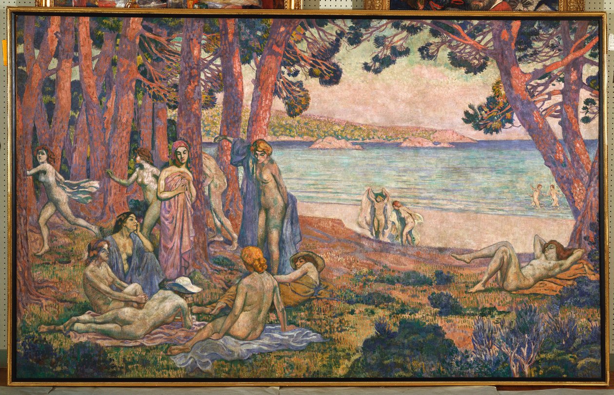 Badende ved havet, 1907-08 av Théo van Rysselberghe