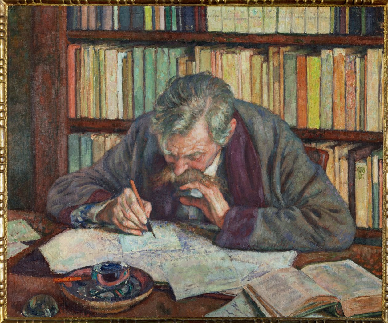 Den belgiske forfatteren Emile Verhaeren (maleri på lerret) av Theo van Rysselberghe