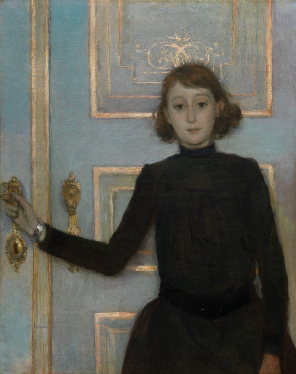 Portrett av Marguerite van Mons (olje på lerret) av Théo van Rysselberghe