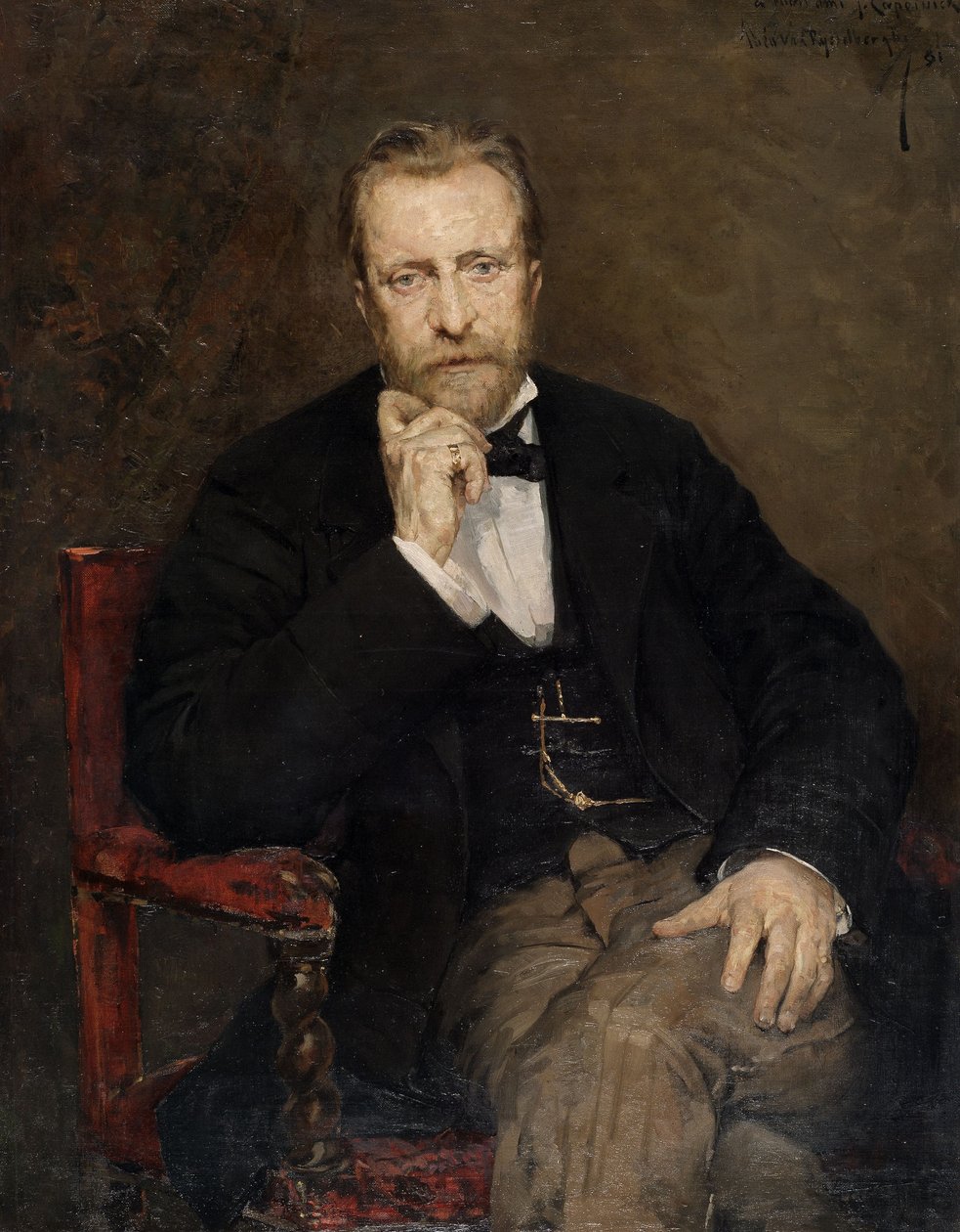 Portrett av kunstneren Jean Capeinick av Théo van Rysselberghe