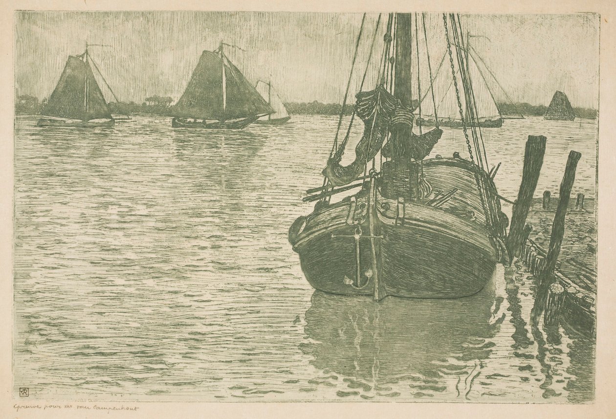 Skip i regnet av Théo van Rysselberghe