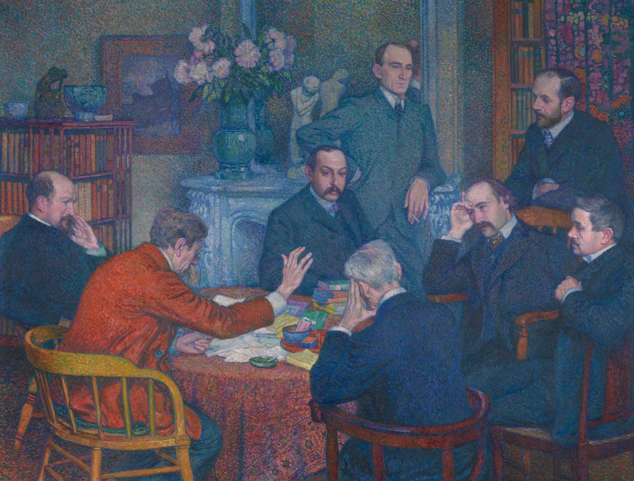 Foredraget av Emile Verhaeren av Theo van Rysselberghe