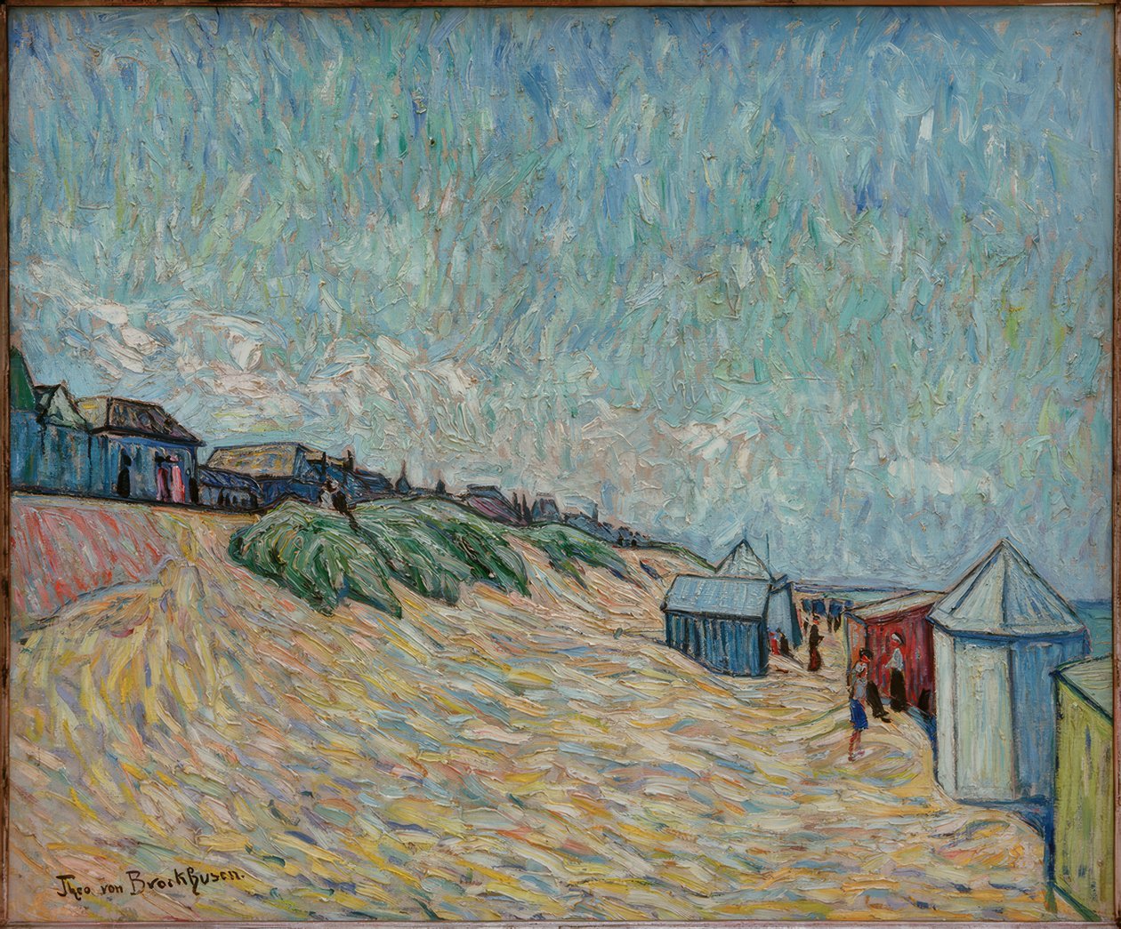 Strandbilde fra Knocke av Theo von Brockhusen
