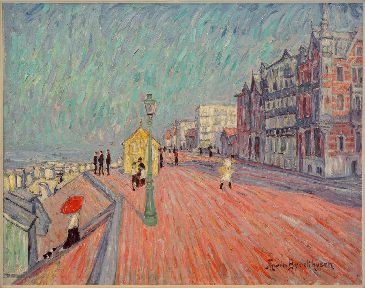 Strandpromenade i Knocke av Theo von Brockhusen