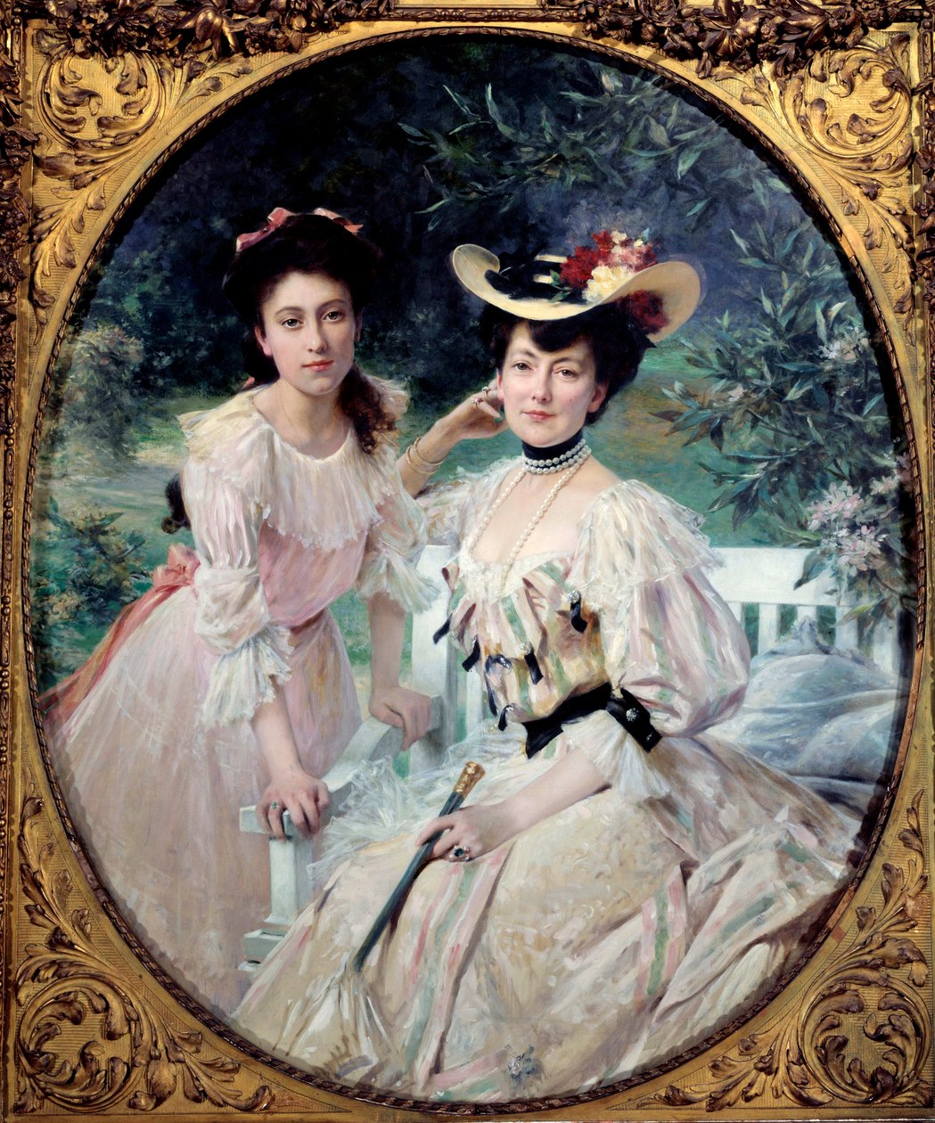 Portrett av Madame Collas og hennes datter Maleri av Theobald Chartran (1849-1907) 1903 Søn. 1,63x1,3 m Paris, musee d