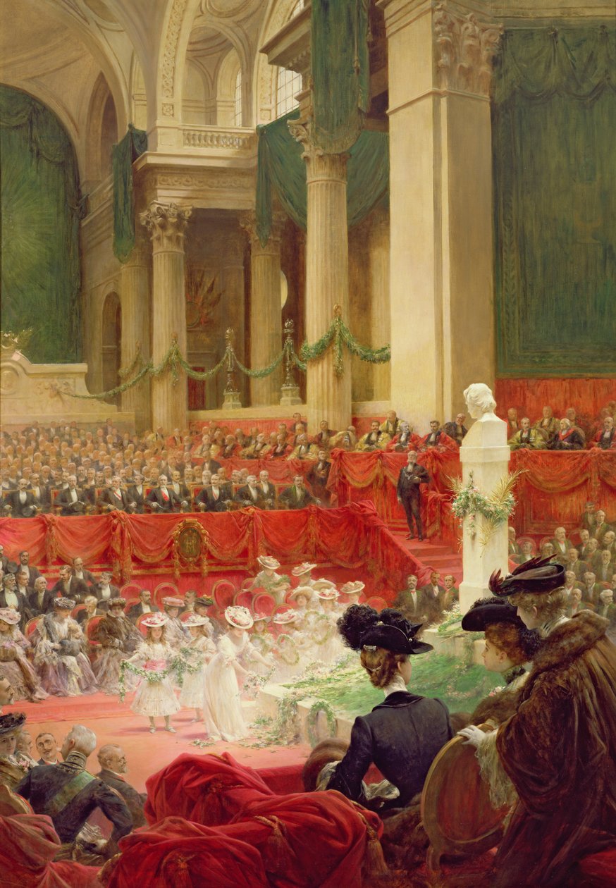Seremonien ved Pantheon for å feire hundreårsdagen for fødselen til Victor Hugo (1802-85) 26. februar 1902 av Theobald Chartran