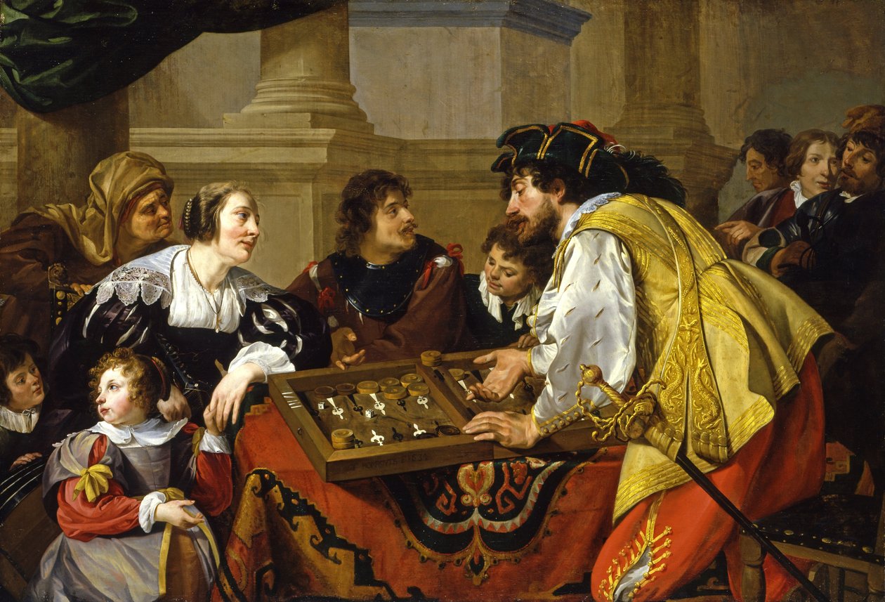 Backgammon-spillerne av Theodoor Rombouts