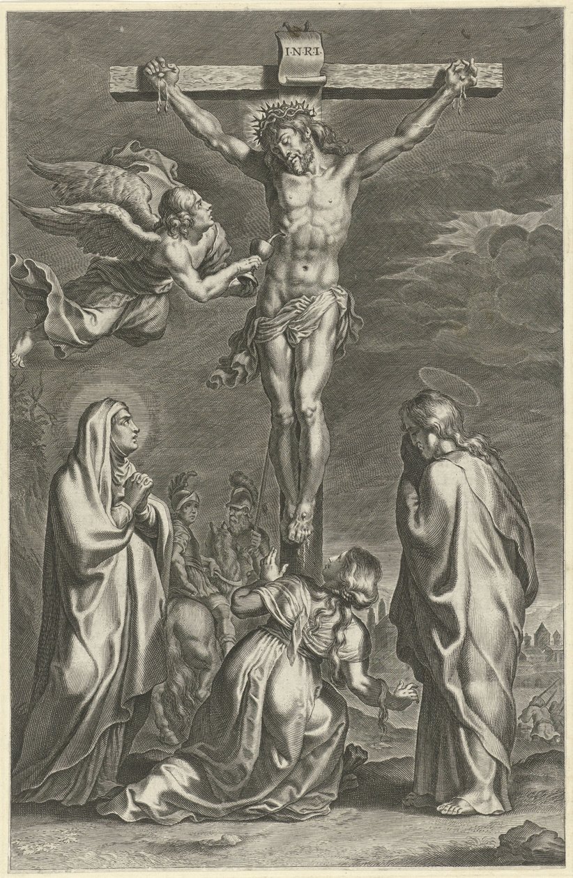Kristus på korset Scener fra Det gamle og nye testamente (serietittel) Breviarium romanum (serietittel) av Theodoor Galle (possibly)
