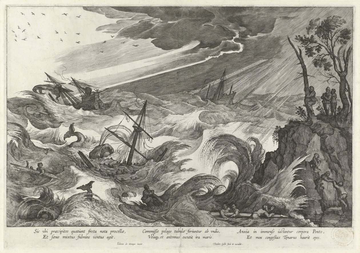 Høst: storm på havet The Four Seasons (serietittel) av Theodoor Galle