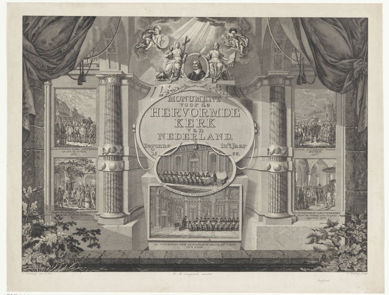 Monument til den reformerte kirken i Nederland, fra 1566 Monument til den reformerte kirken i Nederland. Begynte i år 1566 (tittel på objekt) av Theodoor Koning
