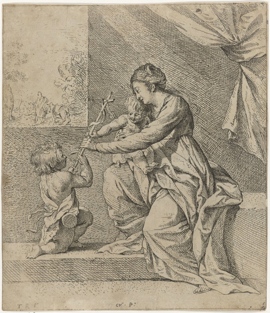 Maria med Kristus og døperen Johannes av Theodoor Rombouts