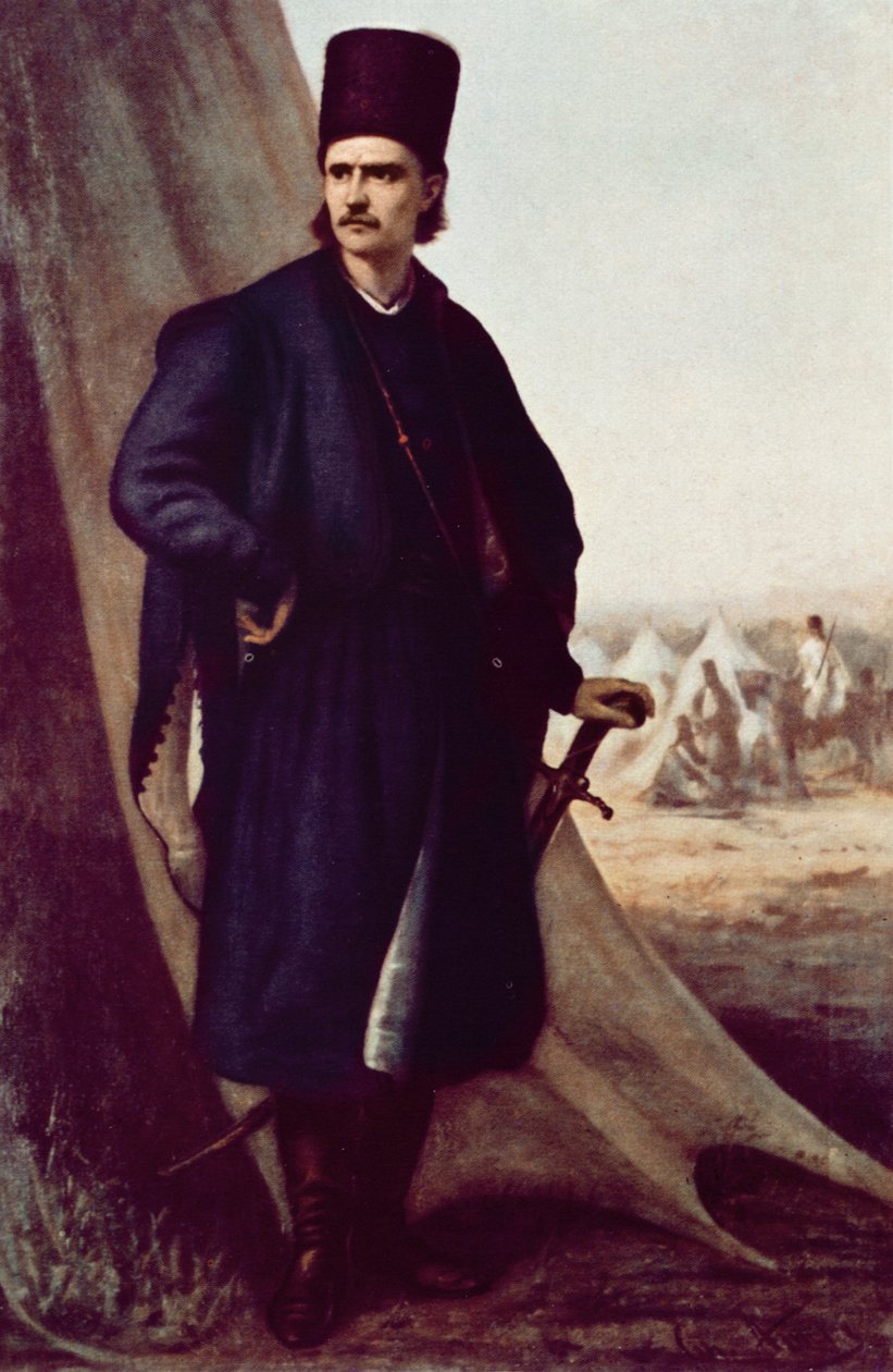 Portrett av Tudor (Theodor) Vladimirescu av Theodor Aman