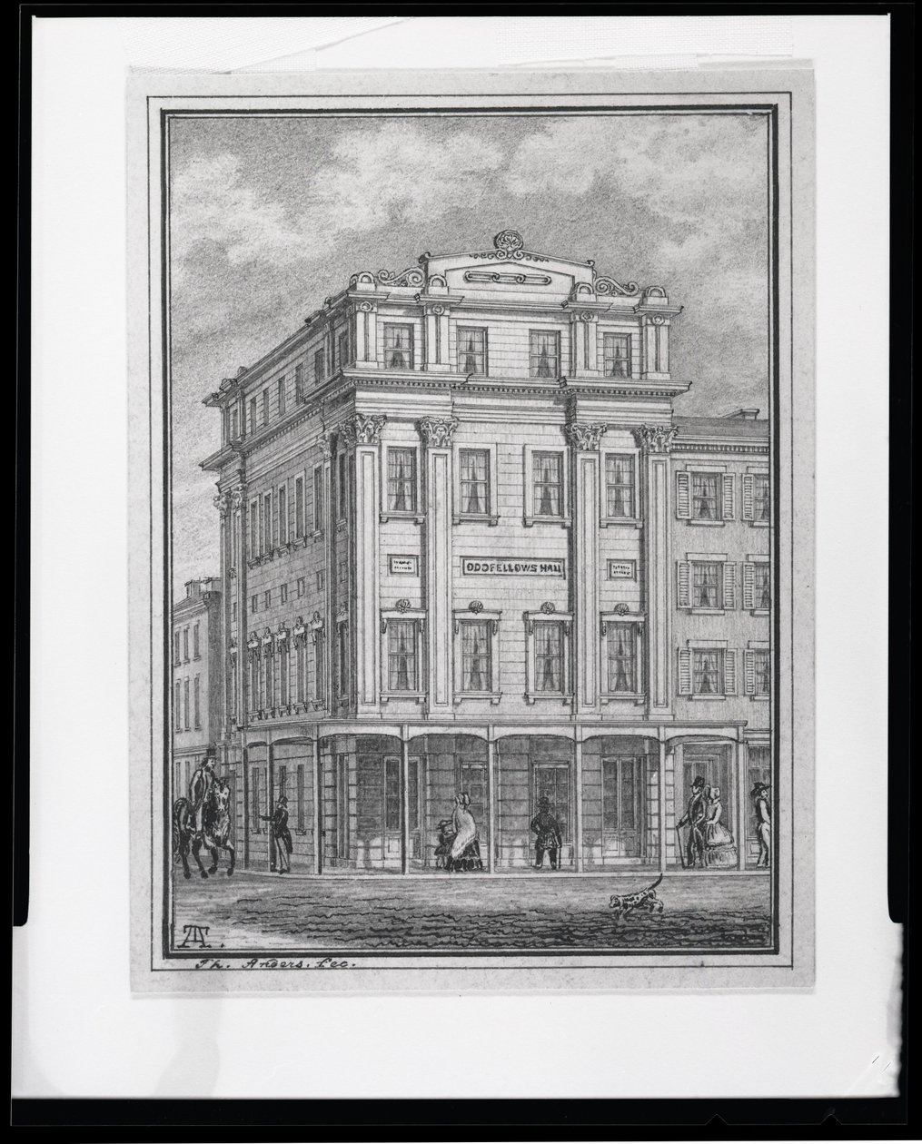 Odd Fellows Hall, som ligger på hjørnet av 4. og Locust Street av Theodor Anders