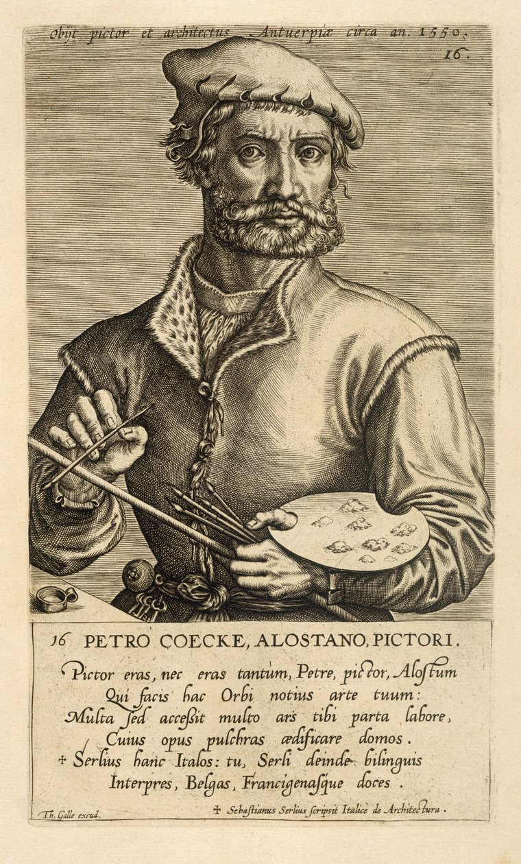 Portrett av Pieter Coecke van Aelst den eldre av Theodor Galle