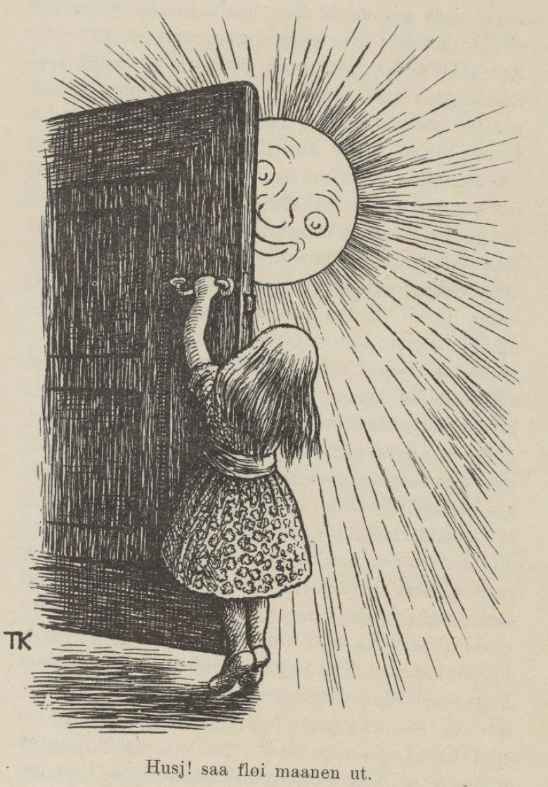 Jomfru Maria som gudmor The Lassie og hennes gudmor av Theodor Kittelsen