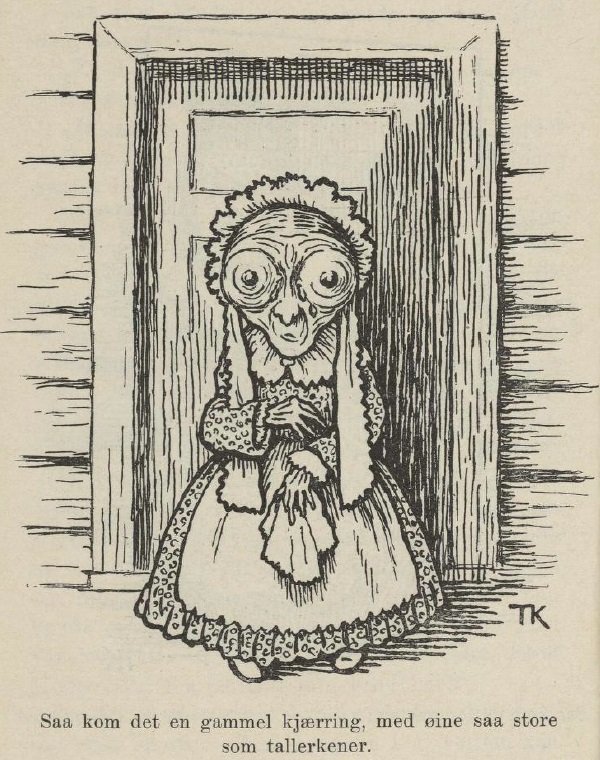 Denne filen er identifisert som fri for kjente begrensninger under opphavsrettslovgivningen, inkludert alle relaterte rettigheter og naboerettigheter. N av Theodor Kittelsen